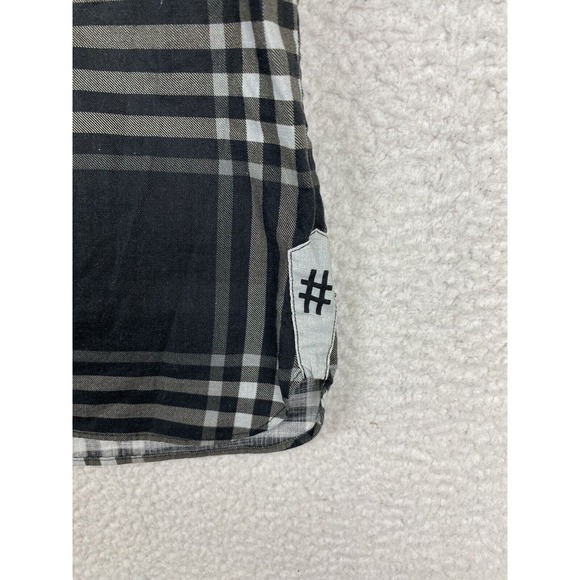 JCRT Black Plaid Twill Short Sleeve Shirt Mens JC#RT Sz M - Picture 4 of 10